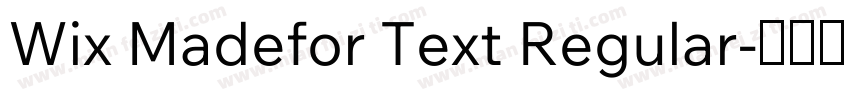 Wix Madefor Text Regular字体转换